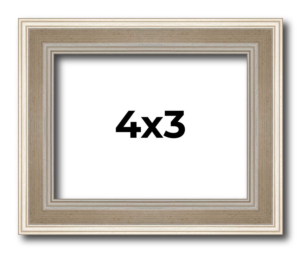 Photo Size Classic Modern Silver Frame - UV Acrylic, Foam Board Backing, Hanging Hardware